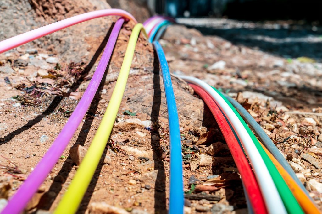Arbeiten an der Kabelinfrastruktur